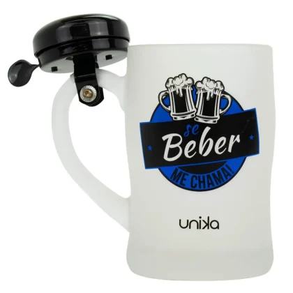 Caneca Vidro Se Beber Me Chama 400ml