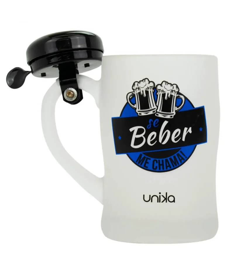 Caneca Vidro Se Beber Me Chama 400ml