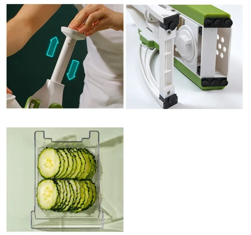 Cortador Multifuncional 5 Funções Plástico e Aço Inox  Clink - Image 7