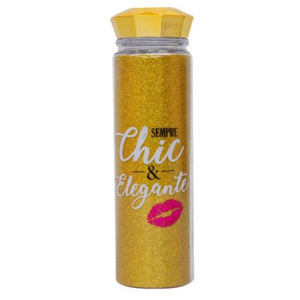 Garrafa Tampa Diamante Dourado 500ml - Projeto Kiwi