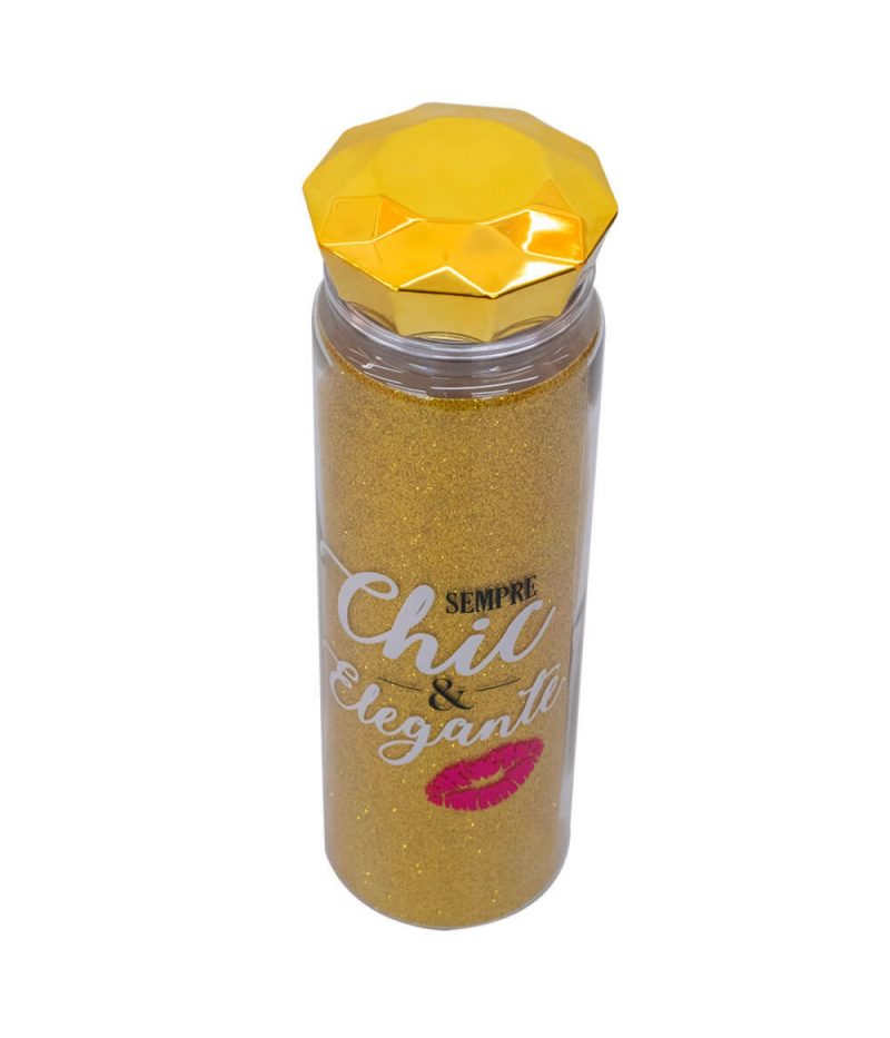 Garrafa Tampa Diamante Dourado 500ml - Projeto Kiwi - Image 4
